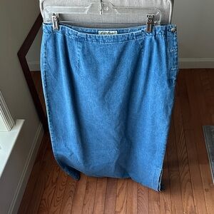 Eddie Bauer Light Blue Cotton Skirt